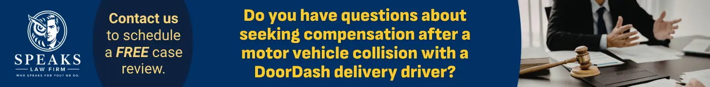 Do you have questions about seeking compensation after a motor vehicle collision with a DoorDash delivery driver