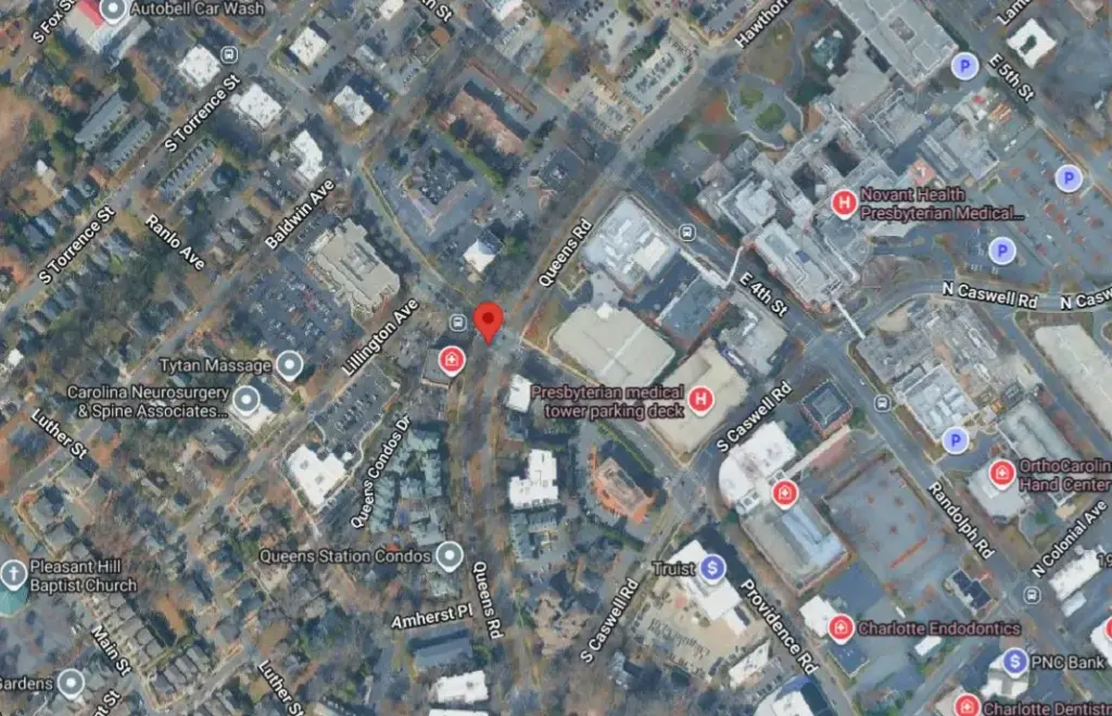 Pedestrian Killed in Crash at East 3rd Street and Queens Road in Charlotte