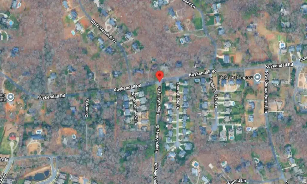 Charlotte Rollover Crash at Kuykendall Rd and Happy Valley Dr Injures Four People