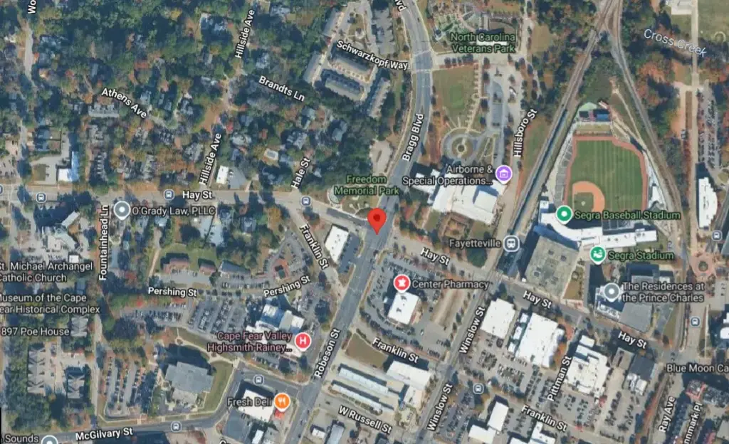 Two-Vehicle Crash Leaves SUV Overturned on Robeson Street in Fayetteville