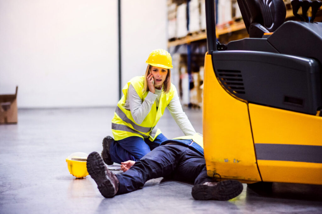 Dangerous accident during work