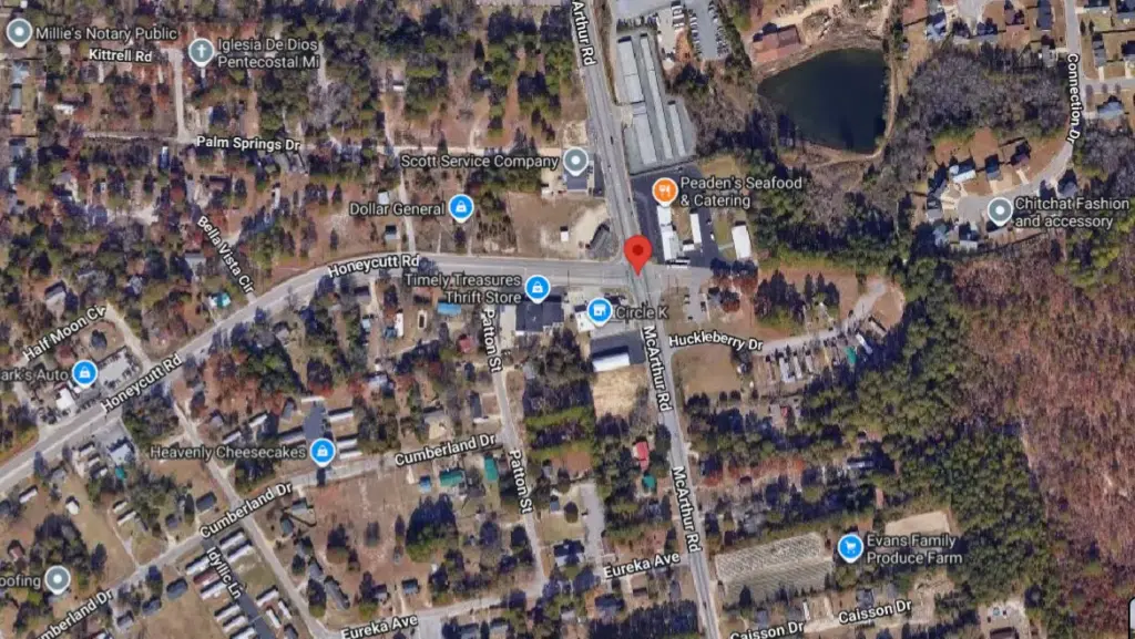 Fayetteville, NC – Two-Vehicle Crash Slows Traffic on Honeycutt Rd Near McArthur Rd