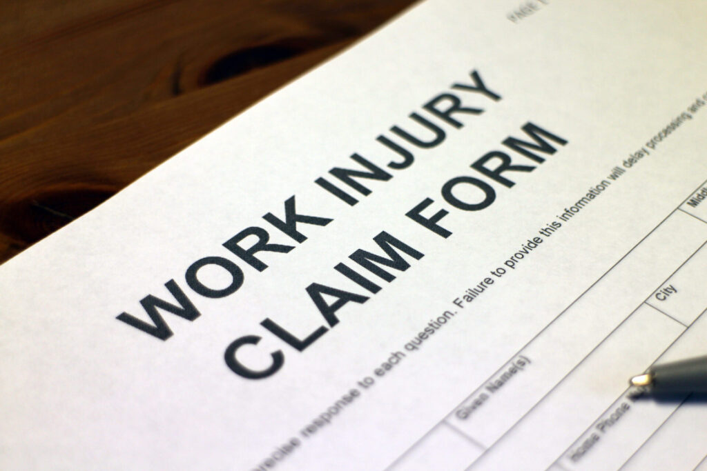 worker with a back injury on a construction site in Wilmington