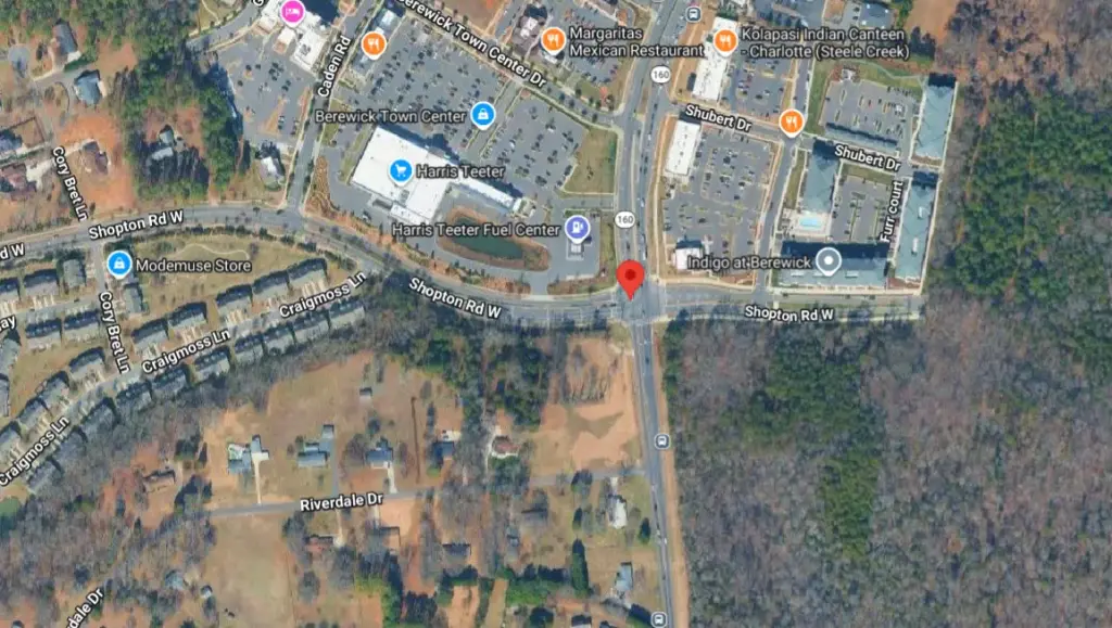 One Dead After Overnight Crash in Southwest Charlotte at Shopton Road West and Steele Creek Road