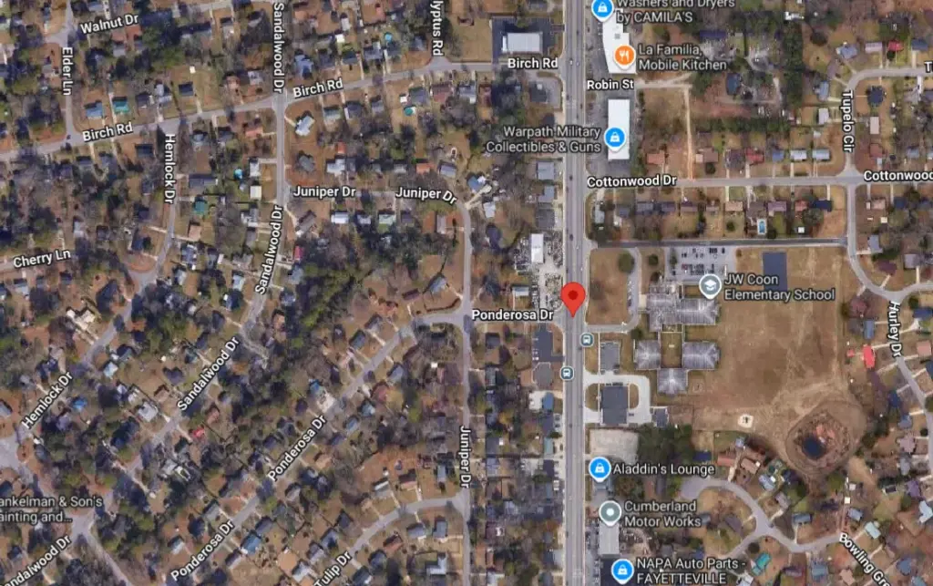 Car Crashes Into Building on Hope Mills Road in Fayetteville, NC