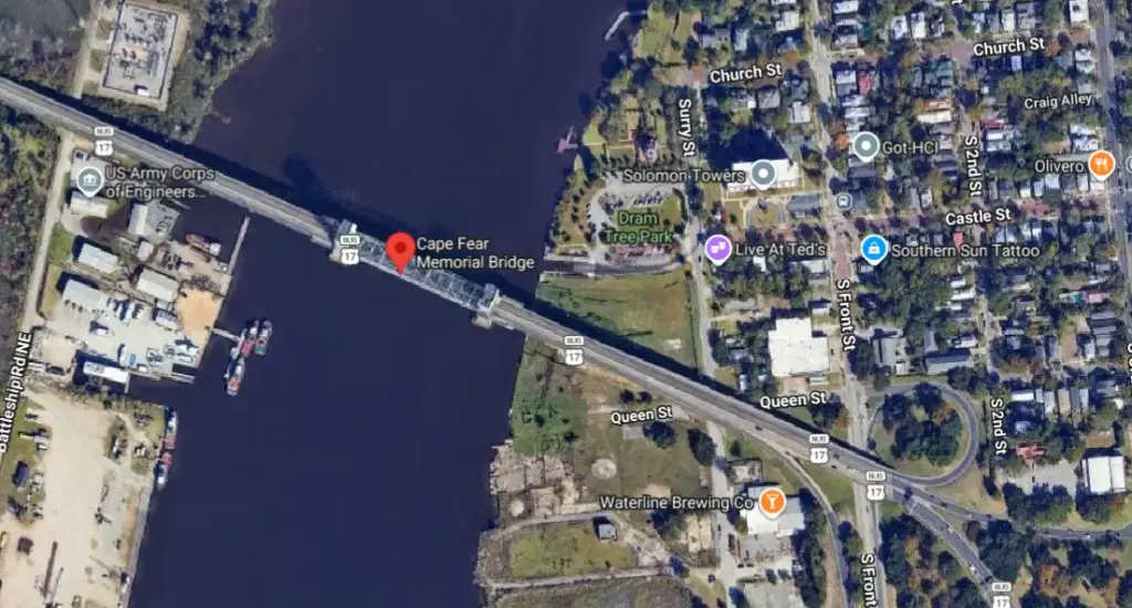 Massive Multi-Vehicle Crash Disrupts Cape Fear Memorial Bridge in Wilmington, NC