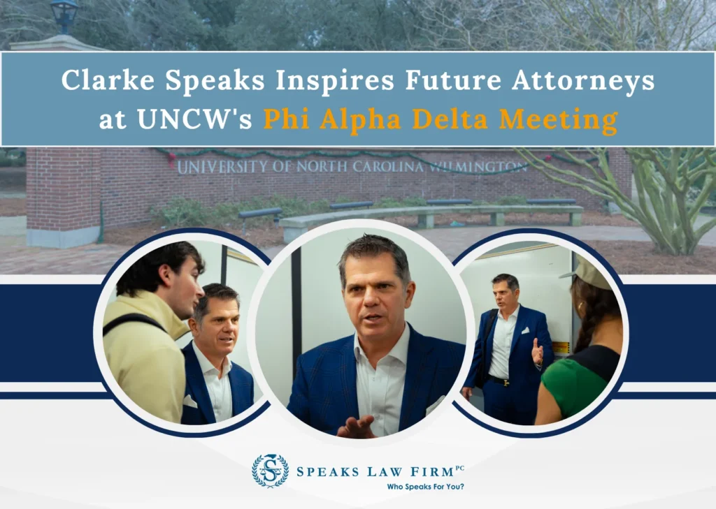 Clarke Speaks Inspires Future Attorneys at UNCW’s Phi Alpha Delta Meeting