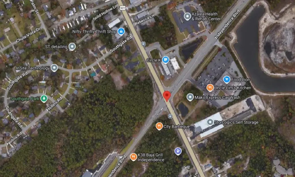 Wilmington Intersection Crash Causes Traffic Disruption at Carolina Beach Road & Independence Blvd