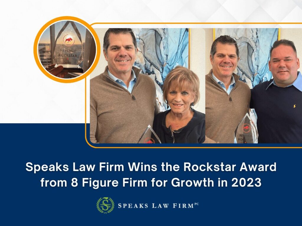 Speaks Law Firm Wins the Rockstar Award from 8 Figure Firm for Growth in 2023
