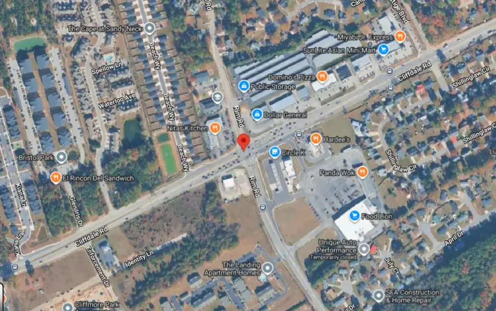 Multi-Vehicle Crash at Cliffdale Road and Rim Road in Fayetteville, NC