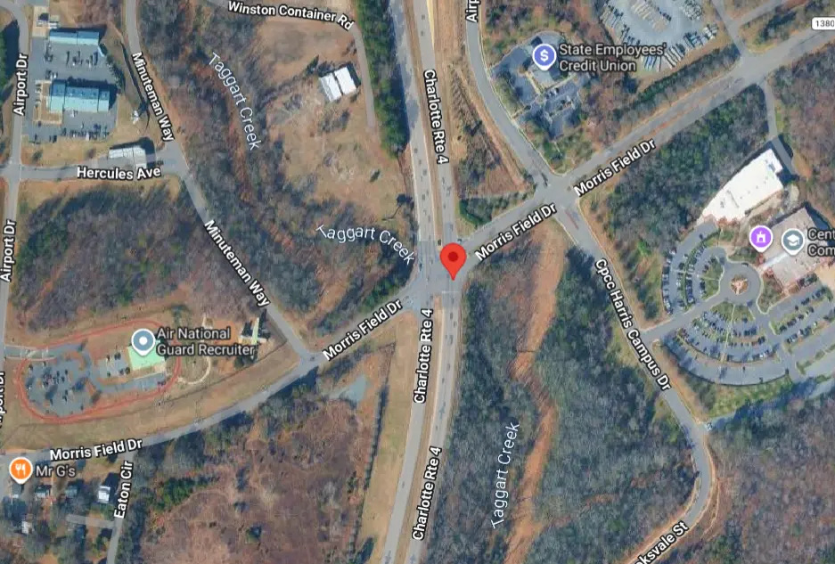 Vehicle Crash at Billy Graham Parkway and Morris Field