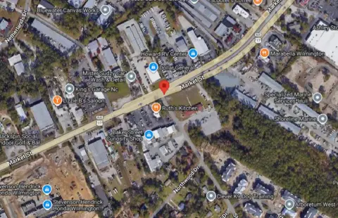 Wilmington, NC Car Crash on Market Street